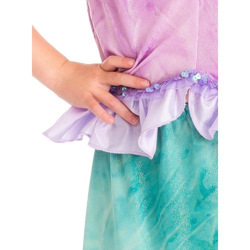  Little Adventures Magical Mermaid Princess Dress Up Costume & Matching Doll Dress (Large Age 5-7)