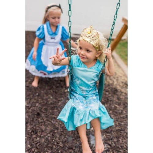  Little Adventures Mermaid Dress Up Costume for Girls (Medium Age 3-5) Blue