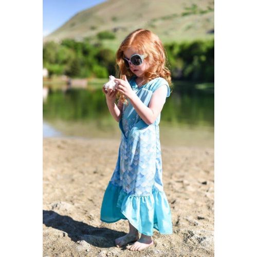  Little Adventures Mermaid Dress Up Costume for Girls (Medium Age 3-5) Blue