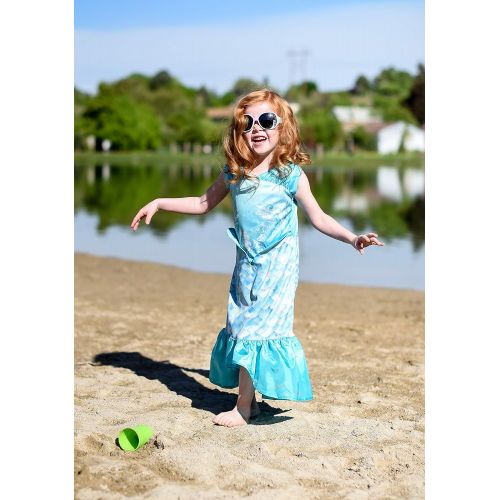  Little Adventures Mermaid Dress Up Costume for Girls (Medium Age 3-5) Blue