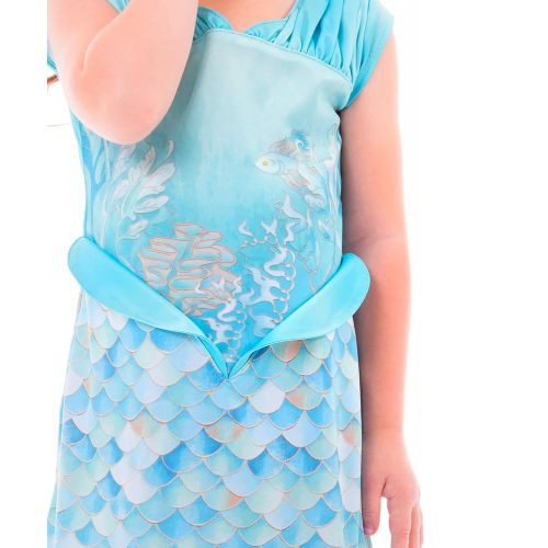  Little Adventures Mermaid Dress Up Costume for Girls (Medium Age 3-5) Blue