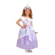 Little Adventures Unicorn Princess Costume Dress with Soft Crown