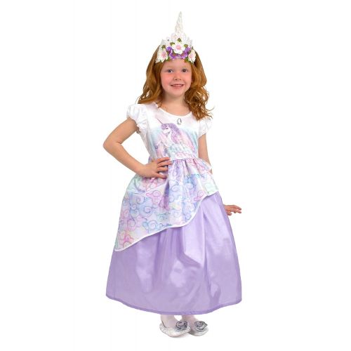  Little Adventures Unicorn Princess Costume Dress with Soft Crown