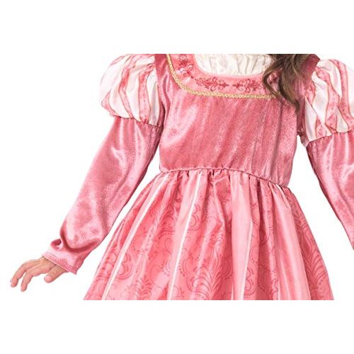  Little Adventures Coral Renaissance Princess Dress Up Costume & Matching Doll Princess Dress (Large Age 5-7)