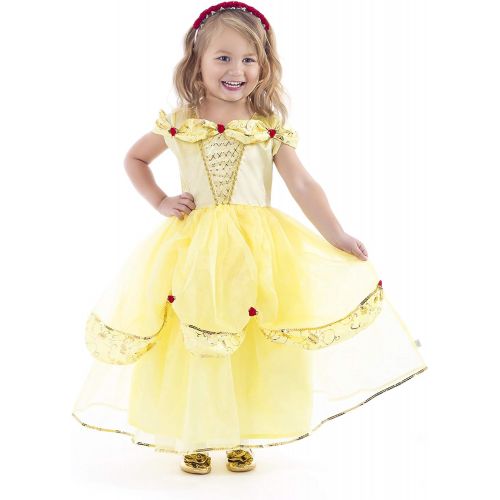  Little Adventures Deluxe Yellow Beauty Princess Dress Up Costume (Medium Age 3-5)