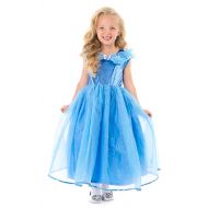 Little Adventures Deluxe Cinderella Butterfly Princess Dress Up Costume for Girls