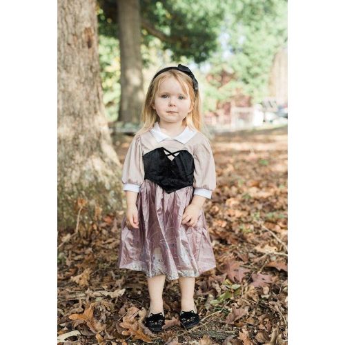  Little Adventures Sleeping Beauty Day Dress with Headband Princess Costume (Large Age 5-7)