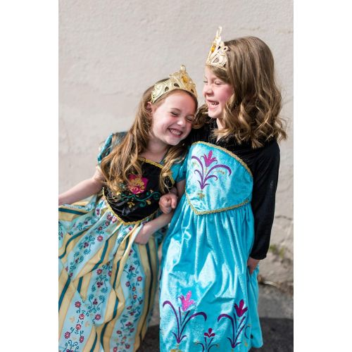  Little Adventures Scandinavian Coronation Princess Dress Up Costume & Matching Doll Dress (X-Large (Age 7-9))