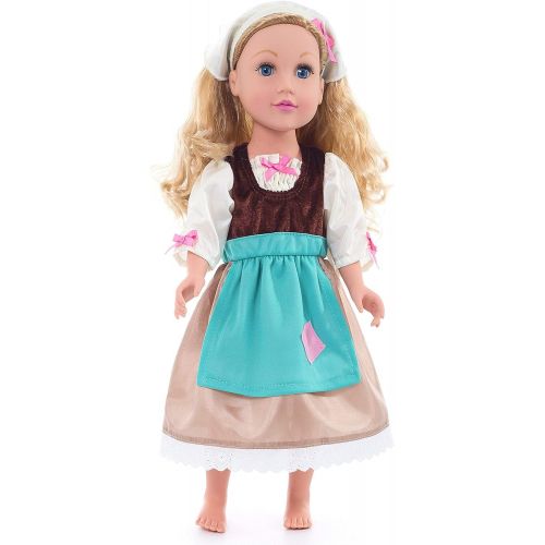  Little Adventures Cinderella Day Dress with Headband Princess Doll Dress