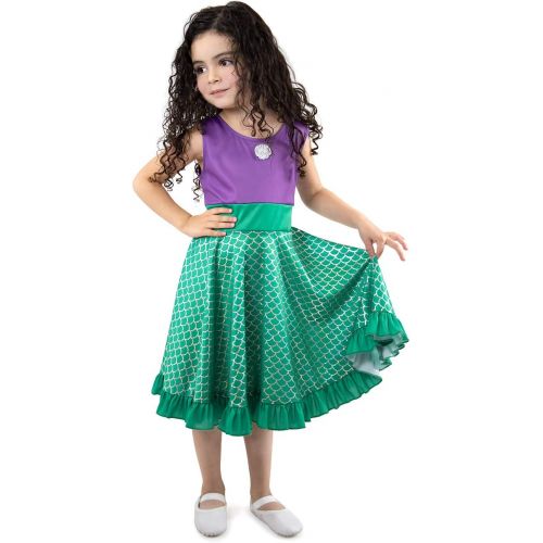  Little Adventures Mermaid Princess Twirl Dress (Large Size 8)