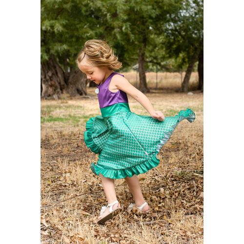  Little Adventures Mermaid Princess Twirl Dress (Large Size 8)