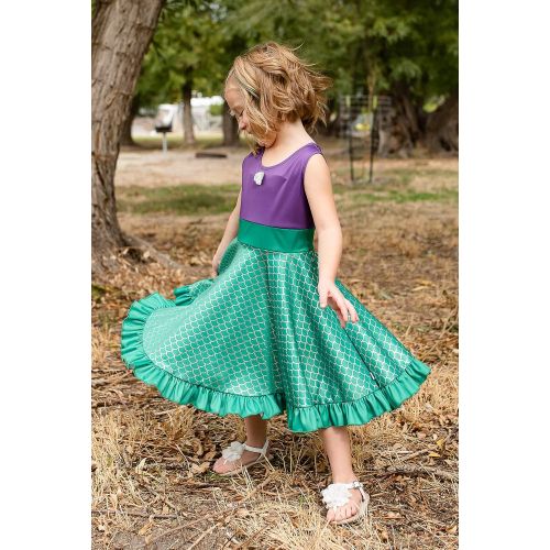  Little Adventures Mermaid Princess Twirl Dress (Large Size 8)