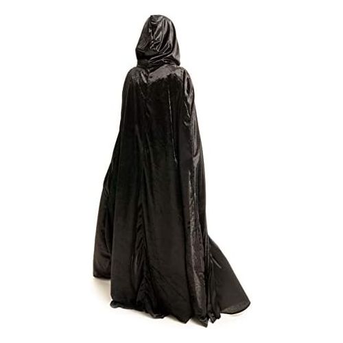  할로윈 용품Little Adventures Deluxe Velvet Adult Cloak Cape with Lined Hood