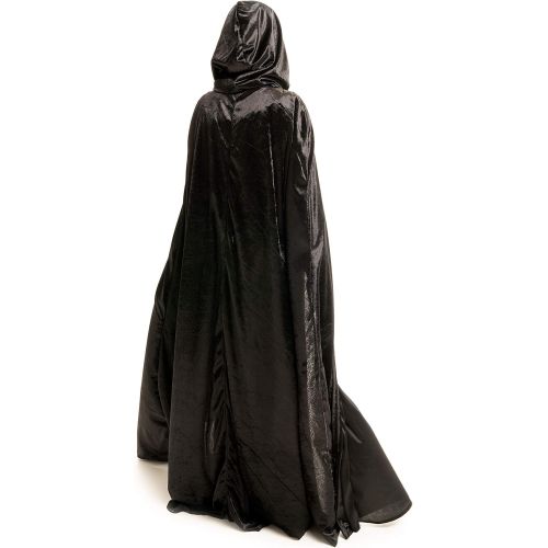  할로윈 용품Little Adventures Deluxe Velvet Adult Cloak Cape with Lined Hood