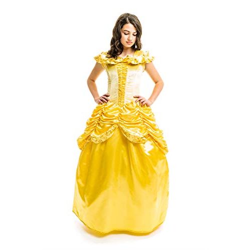  할로윈 용품Little Adventures Enchanted Yellow Beauty Dress-Up Costume for Adult Women