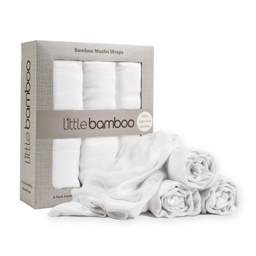  Little Bamboo - Baby Muslin Swaddle Blankets, 3 Pack