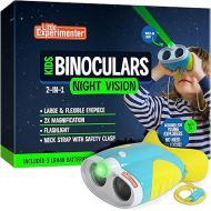 Night Vision Binoculars for Kids and Toddlers, Binocular Toys Gift Ideas, with Flash Light & Face Comfort Rubber, Learning and Educational STEM Gifts for Boys & Girls Ages 3 4 5 6 8 9 10-12+ Year Old