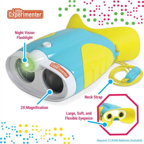 리틀 [아마존베스트]Little Experimenter Night Vision Binoculars for Toddlers and Kids with 2X Magnification and Soft, Comfy Viewfinder