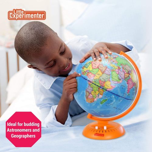  [아마존베스트]Little Experimenter Globe for Kids: 3-in-1 World Globe with Illuminated Star Map and Built-in Projector, 8”