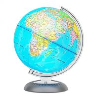 Little Experimenter Illuminated World Globe for Kids with Stand  Built-in LED Light Illuminates for Night View  Colorful, Easy-Read Labels of Continents, Countries, Capitals & Natural Wonders, 8 Inc