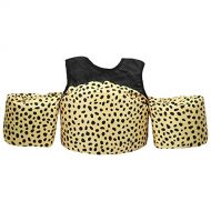 Little Fin Swimmer Float Vest for Pool, Black, Tan, Cheetah Print, Kids Life Jacket from 30 to 50lbs, Toddler Swim Vest with Arm Wings Girls Zara Swimmer