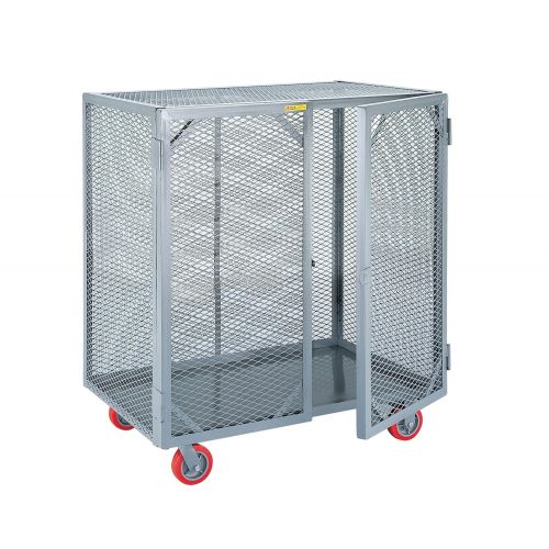  Little Giant SCN-3672-6PPY Welded Steel Visible Mobile Storage Locker without Center Shelf, 2000 lbs Load Capacity, 56 Height x 36 Width x 72 Length