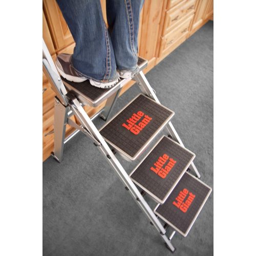  Little Giant Ladder Systems 10410BA Safety Step Ladder Four Step with Bar, 2 x 11-Inch