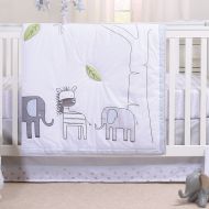 Elephant Park 3 Piece Jungle Theme Baby Crib Bedding Set by Little Haven