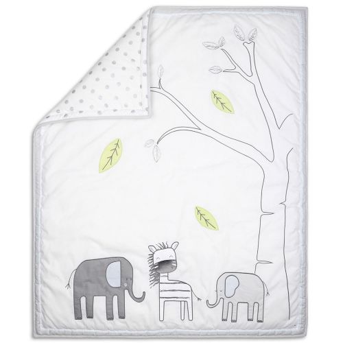  Elephant Park 3 Piece Jungle Theme Baby Crib Bedding Set by Little Haven
