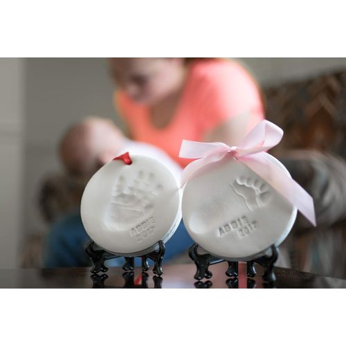  [아마존베스트]Little Hippo Baby Ornament Keepsake Kit (NEWBORN BUNDLE) 2 EASELS, 4 RIBBONS & LETTERS! Baby...