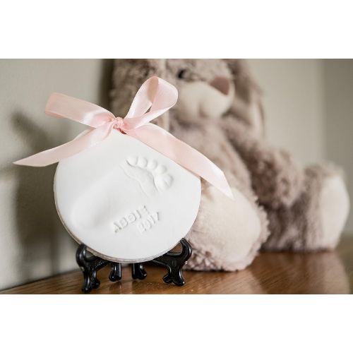  [아마존베스트]Little Hippo Baby Ornament Keepsake Kit (NEWBORN BUNDLE) 2 EASELS, 4 RIBBONS & LETTERS! Baby...