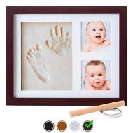 [아마존베스트]Little Hippo Baby Handprint Kit |NO Mold| Baby Picture Frame, Baby Footprint kit, Perfect for Baby Boy Gifts,Top Baby Girl Gifts, Baby Shower Gifts, Newborn Baby Keepsake Frames (Standard, Espr