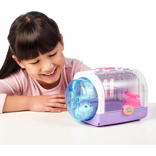  Little Live Pets - Lil' Hamster: Popmello & House Playset | Interactive Toy. Scurries, Sounds, and Moves Like a Real Hamster. Soft Flocked. Batteries Included. for Kids 4+