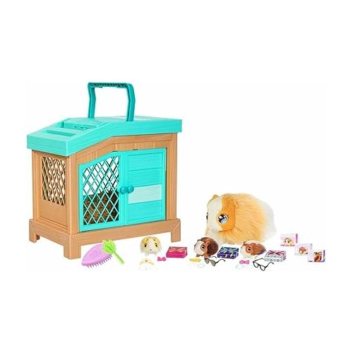  Little Live Pets - Mama Surprise | Soft, Interactive Guinea Pig and her Hutch, and her 3 Babies. 20+ Sounds & Reactions. for Kids Ages 4+, Multicolor, 7.8 x 11.93 x 11.38 inches