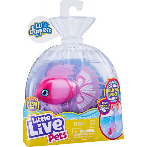  [아마존베스트]Little Live Pets Lil Dippers Fish - Magical Water Activated Unboxing and Interactive Feeding Experience - Bellariva