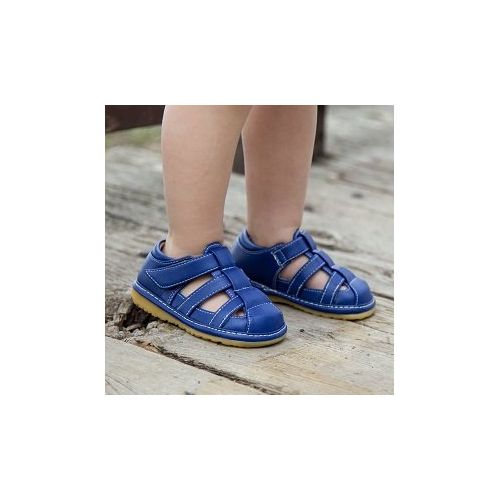  Little Maes Boutique Navy Blue Boys Squeaky Sandals