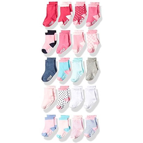  [아마존베스트]Little Me Baby 20 Piece Assorted Socks, Girls, Multi, 0-12/12-24 Months