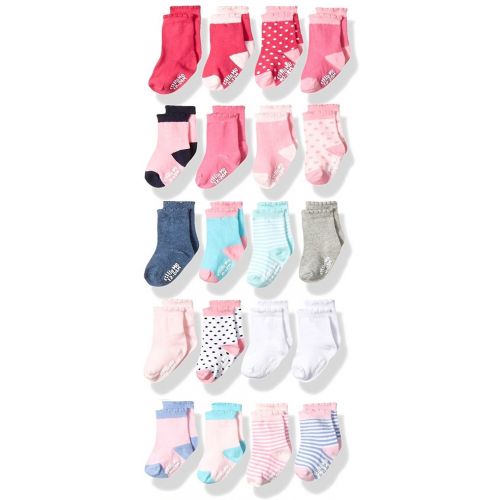  [아마존베스트]Little Me Baby 20 Piece Assorted Socks, Girls, Multi, 0-12/12-24 Months