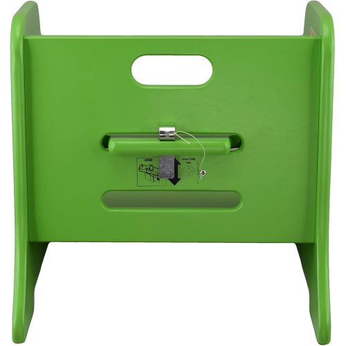  Little Partners Toddler Step Up Stool | 2 Step Adjustable Height for Kitchen, Bathroom or Nursery (Apple Green)