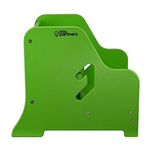  Little Partners Toddler Step Up Stool | 2 Step Adjustable Height for Kitchen, Bathroom or Nursery (Apple Green)