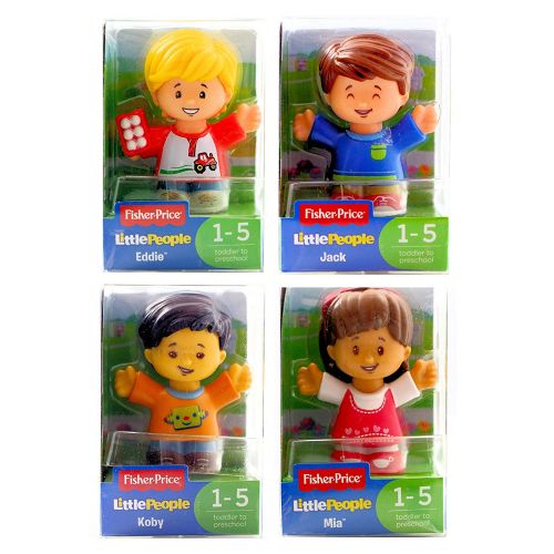  Little People Fisher-Price Set of 4 Figures - Koby, Jack, Mia & Eddie - Set 2