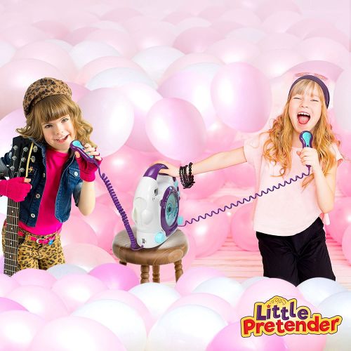  Little Pretender Kids Karaoke Machine - CD & MP3 Player Sing-A-Long Music Player With 2 Microphones