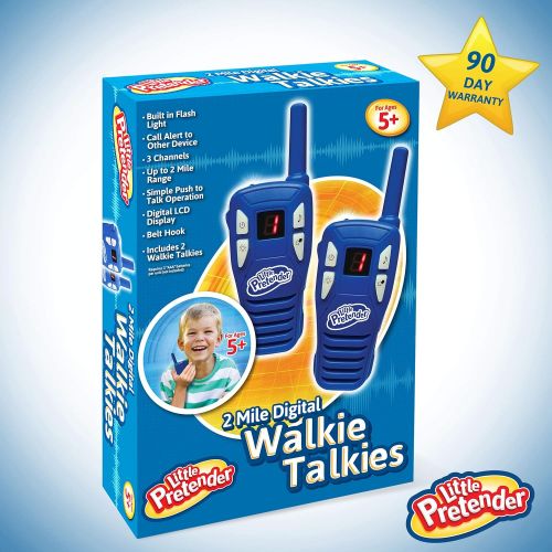 [아마존베스트]Little Pretender Walkie Talkies for Kids, 2 Mile Range, 3 Channels, Built in Flash Light