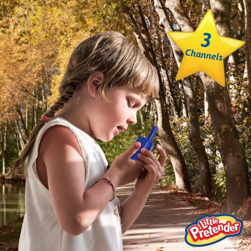  [아마존베스트]Little Pretender Walkie Talkies for Kids, 2 Mile Range, 3 Channels, Built in Flash Light