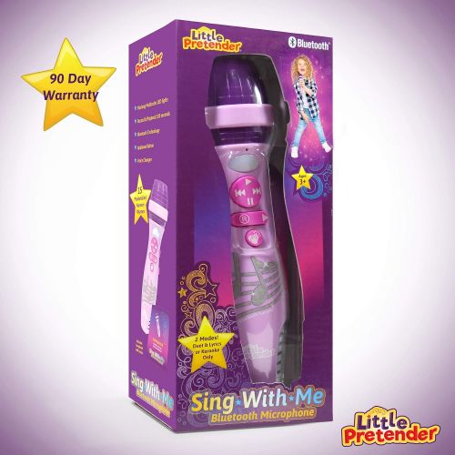  [아마존베스트]Little Pretender Kids Microphone | Voice Changer Microphone for Kids | Bluetooth Connectivity and 15 Pre-Installed Nursery Rhymes | Kids Microphone for Singing | Toddler Microphone