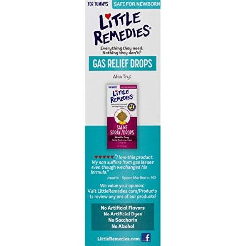  [아마존베스트]Little Remedies Gas Relief Drops | Berry Flavor | Safe For Newborns | 1 FL OZ | 3 Pack