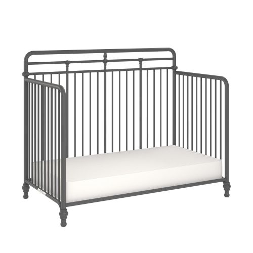  Little Seeds Monarch Hill Hawken 3 in 1 Convertible Metal Crib, Black