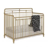 Little Seeds Monarch Hill Hawken 3 in 1 Convertible Metal Crib, Gold