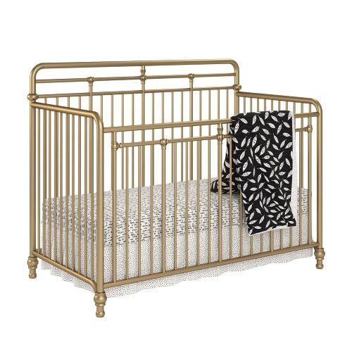  Little Seeds Monarch Hill Hawken 3 in 1 Convertible Metal Crib, Gold