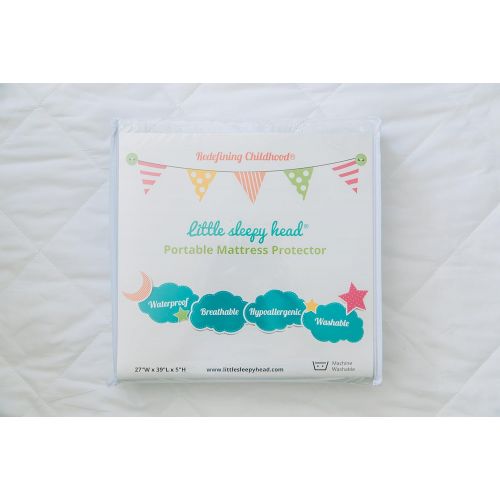  Little Sleepy Head Soft, Waterproof Portable Crib Mattress Protector for Pack n Play & Play Yards